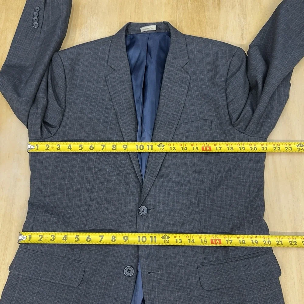 Banana Republic 👉Actual Sz 42R👈 Slim Fit Men Suit Jacket Polyester Dark Gray